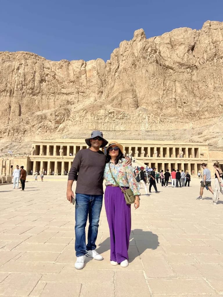 Mr & Mrs Architya Banarjee at Hatshepsut Temple