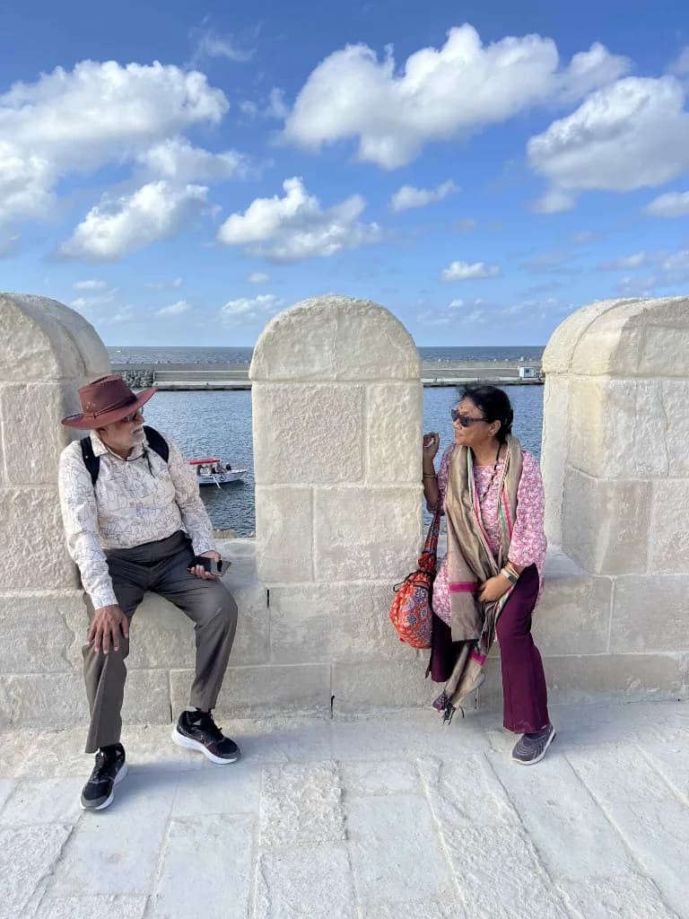 Mr & Mrs Battarjee at Qaitbay Citadel
